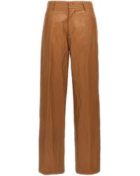 Nude - Leather-effect Pants - Lyst