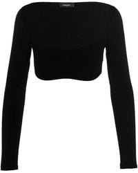 DSquared² - Pullover 'Knit Square Neck Top' - Lyst
