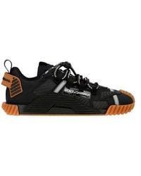 Dolce & Gabbana Ns1 Sneakers In Mixed Materials - Nero