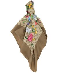 Gucci - Carré Gg E Flora' - Lyst