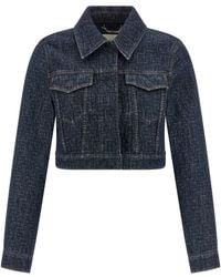 Fendi - Ff Denim Bolero Jacket - Lyst