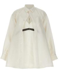Sacai - Overlapping Shirt Silk Dress - Lyst