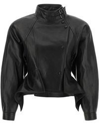 Balmain - 'iconica' Leather Jacket - Lyst