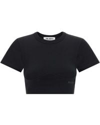 The Attico - Bustier Crop T-Shirt - Lyst
