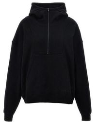 Saint Laurent - Felpa Con Mezza Zip - Lyst