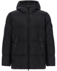 Stone Island - Crinkled-effect Down Jacket - Lyst