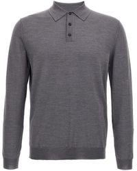 Zanone - Virgin Wool Polo Shirt - Lyst