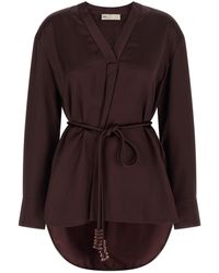 Tory Burch - Satin Blouse - Lyst