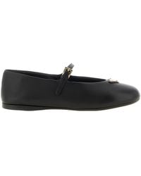 Prada - Ballerina Nappa Nera - Lyst