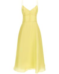 Alberta Ferretti - Kleid Aus Seidenorganza - Lyst