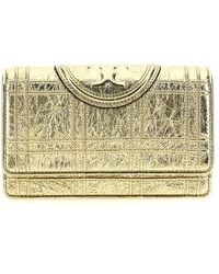 Tory Burch - 'fleming Soft Metallic Square Quilt' Wallet - Lyst