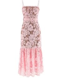 Self-Portrait - Self-Portrait Crochet Lace Midi Dress - Lyst