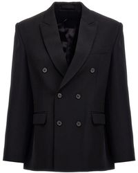 Wardrobe NYC - Wool Double Breast Blazer Jacket - Lyst