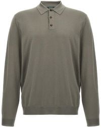 Zanone - 'Flexwool' Wool Polo Shirt - Lyst