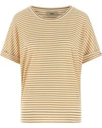 Herno - Striped T-Shirt With Metal Plaque - Lyst