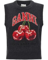 Ganni - 'cherry' Vest - Lyst