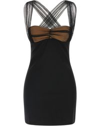 Nensi Dojaka - 'Draped Padded Cup Mini' Dress - Lyst