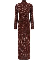 Stella McCartney - Long Dress With Ruched Detailing - Lyst