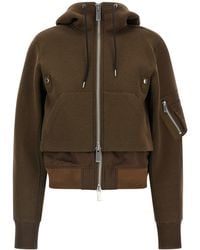 Sacai - Hoodie With Hybrid Construction - Lyst
