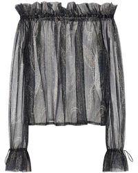 Saint Laurent - Lurex Blouse - Lyst