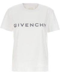 Givenchy - T-shirt logo strass - Lyst