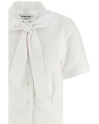 Thom Browne - Cotton Poplin Shirt With Removable Sash - Lyst