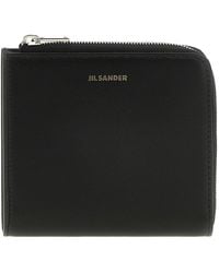 Jil Sander - Leather Wallet With Embossed Logo - Lyst