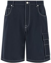 Fendi - Bermuda Cargo Canvas Shorts - Lyst