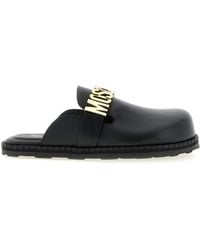 Moschino - Leather Sabots - Lyst