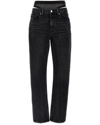 Alexander Wang - 'slit Hem Prestyle Hotfix Mesh Undie' Jeans - Lyst