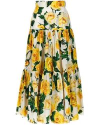 Dolce & Gabbana - 'rose Gialle' Skirt - Lyst