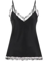 Ermanno Scervino - Silk Lingerie Top With Lace - Lyst