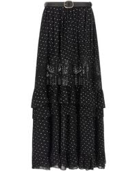 Self-Portrait - 'black And Gold Chiffon Lace Maxi' Skirt - Lyst