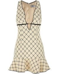 Elisabetta Franchi - Lozenge Mini Dress - Lyst