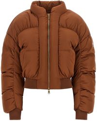 Elisabetta Franchi - Down Jacket With Curled Sleeves - Lyst