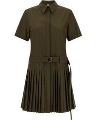 Loewe - Pleated Chemisier Dress - Lyst