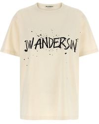 JW Anderson - J. W.Anderson J. W.Anderson T-Shirt With Paint-Splatter Logo - Lyst