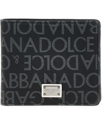 Dolce & Gabbana - Geldbörse Aus Jacquard Mit Logo - Lyst
