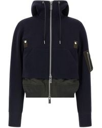 Sacai - Hybrid Hoodie-Tone Hardware - Lyst