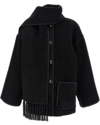 TOTEME - 'embroidered Scarf Jacket Harvest' Coat - Lyst