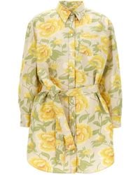 KENZO - ' Peonies Kimono Sleeve' Dress - Lyst