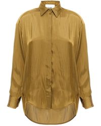 Nude - Satin Shirt - Lyst