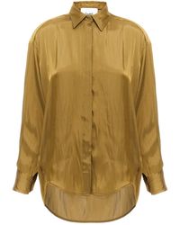 Nude - Satin Shirt - Lyst