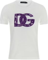 Dolce & Gabbana - Lace T-Shirt - Lyst