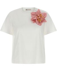 Tory Burch - 'floral Applique' T-shirt - Lyst