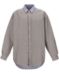 Hed Mayner - 'pinstripe Oxford' Overshirt - Lyst