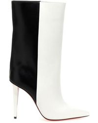 Christian Louboutin - Stivali Astrilarge booty 100 in Pelle Bianca - Lyst