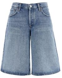 Agolde - 'Baggy V-short' Bermuda Shorts - Lyst