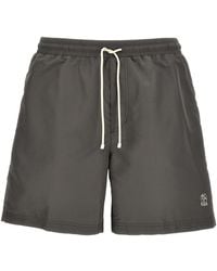 Brunello Cucinelli - Logo Swimsuit - Lyst