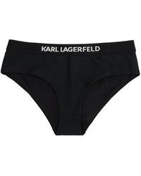 Karl Lagerfeld - Bikini-Unterteil 'Karl' Mit Logo - Lyst